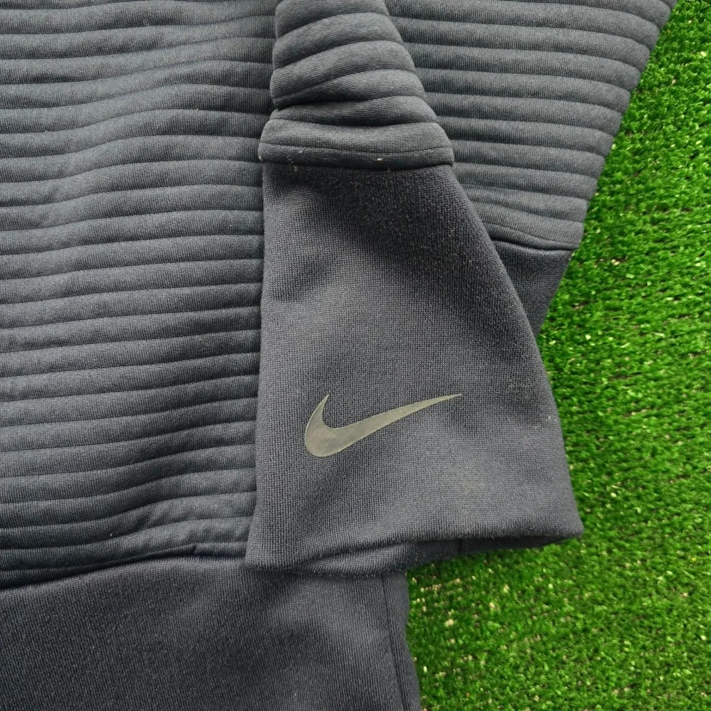 Nike Dri Fit Hoodie Sweatshirt‎ Womens 2XL Navy Blue Pullover Ribbed Training